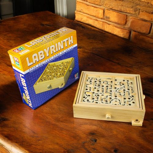 Classic Wooden Labyrinth Maze Skill Game