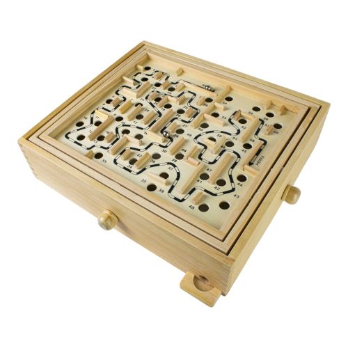 Classic Wooden Labyrinth Maze Skill Game