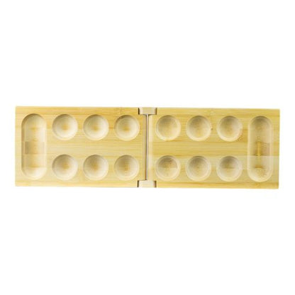Bamboo Classic Mancala Game with Colorful Stones