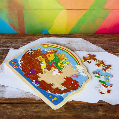 Go! Games Noah's Ark Themed Wooden Jigsaw Puzzle - 30 pc