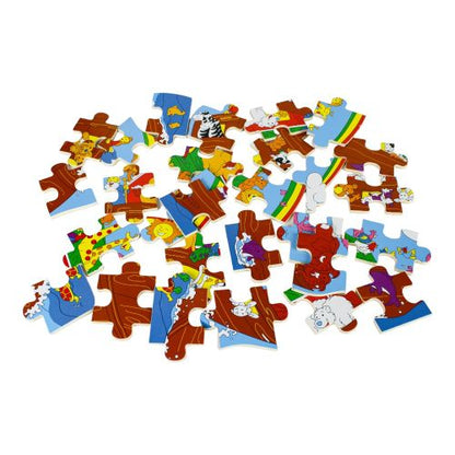Go! Games Noah's Ark Themed Wooden Jigsaw Puzzle - 30 pc