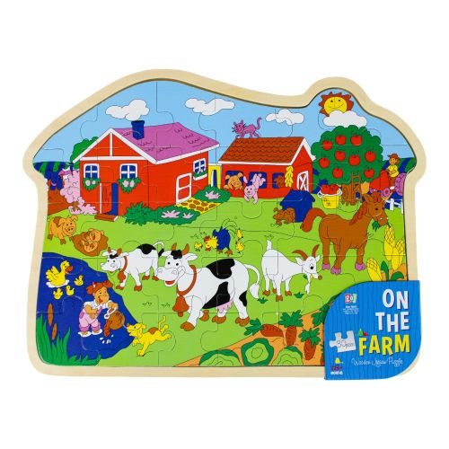 Calendars.com Exclusive Wooden Farm 30 Piece Puzzle