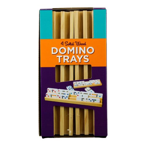 Go! Games Premium Wooden Domino Trays - Elevate Your Game Night