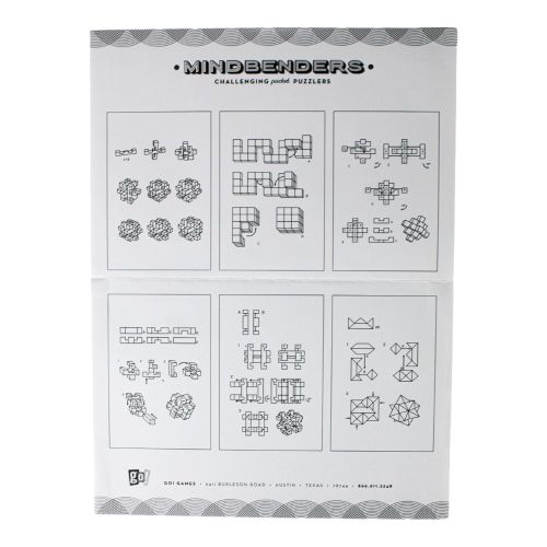 Wooden Pocket MindBenders Puzzles 6-Pack
