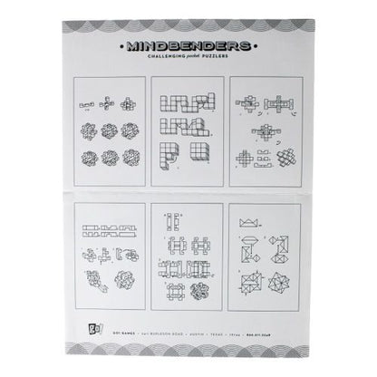 Wooden Pocket MindBenders Puzzles 6-Pack