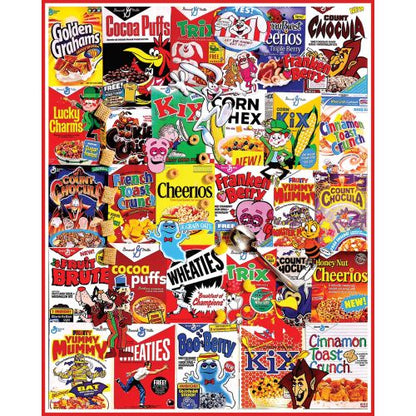 Vintage Cereal Box Collage Puzzle - 1000 Pieces by White Mountain Puzzles