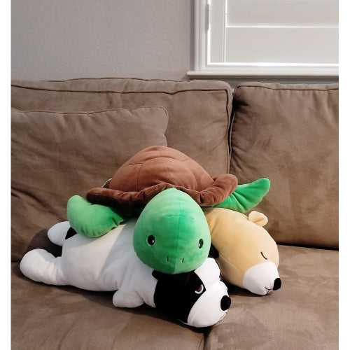 Snoozimals 20 inch Ultra-Soft Toby the Turtle Plush - Green/Brown