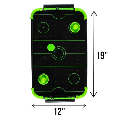 Funtime Gifts Neon Tabletop Air Hockey Game, 20 Inch