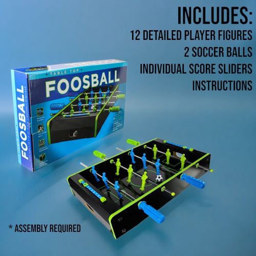 Neon Foosball Tabletop Game - Compact & Colorful Kickoff