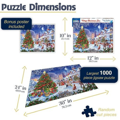 Village Christmas Tree 1000 Piece Puzzle