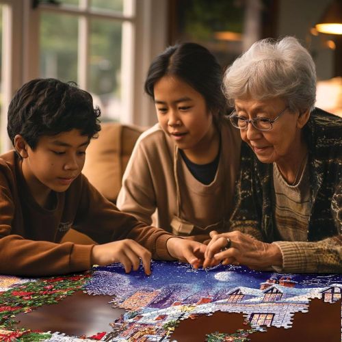 Village Christmas Tree 1000 Piece Puzzle