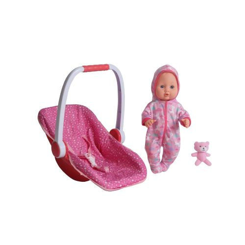 Doll Baby on carrier Seat 16 Inch