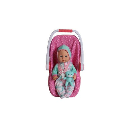 Doll Baby on carrier Seat 16 Inch