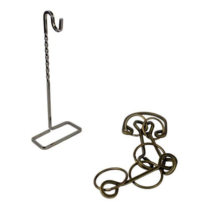Heavy Metal Puzzle Wrangler brain teaser puzzle in bronze metal