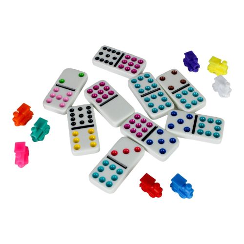 Mexican Train Dominoes in Tin Box