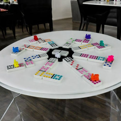 Mexican Train Dominoes in Tin Box