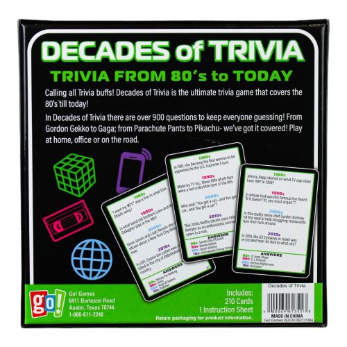 Decades of Trivia Game - Nostalgic Pop Culture Quiz