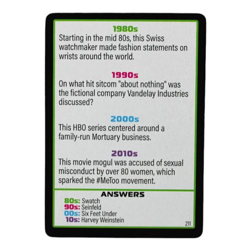 Decades of Trivia Game - Nostalgic Pop Culture Quiz