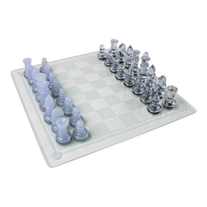 Plastic Chess Set with Glass Chessboard