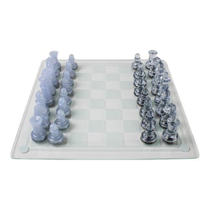 Plastic Chess Set with Glass Chessboard