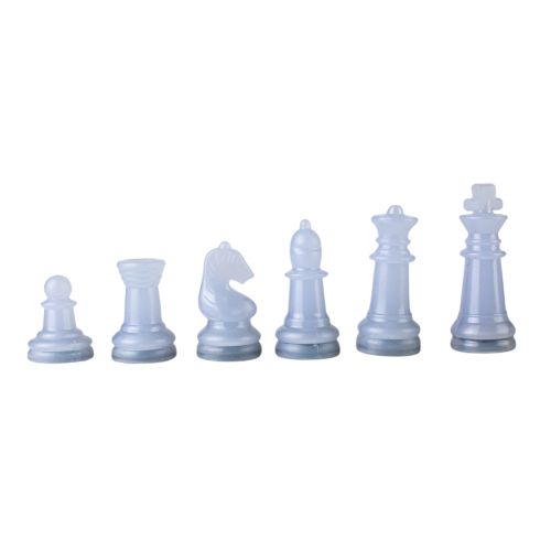 Plastic Chess Set with Glass Chessboard