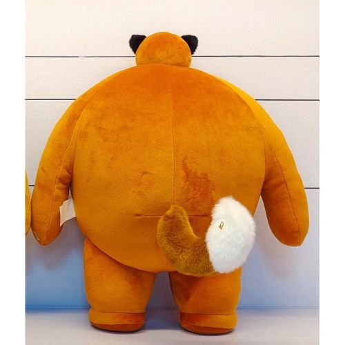 Bagstock Tiny Headed Plush Fox 15 Inch - Vibrant Orange