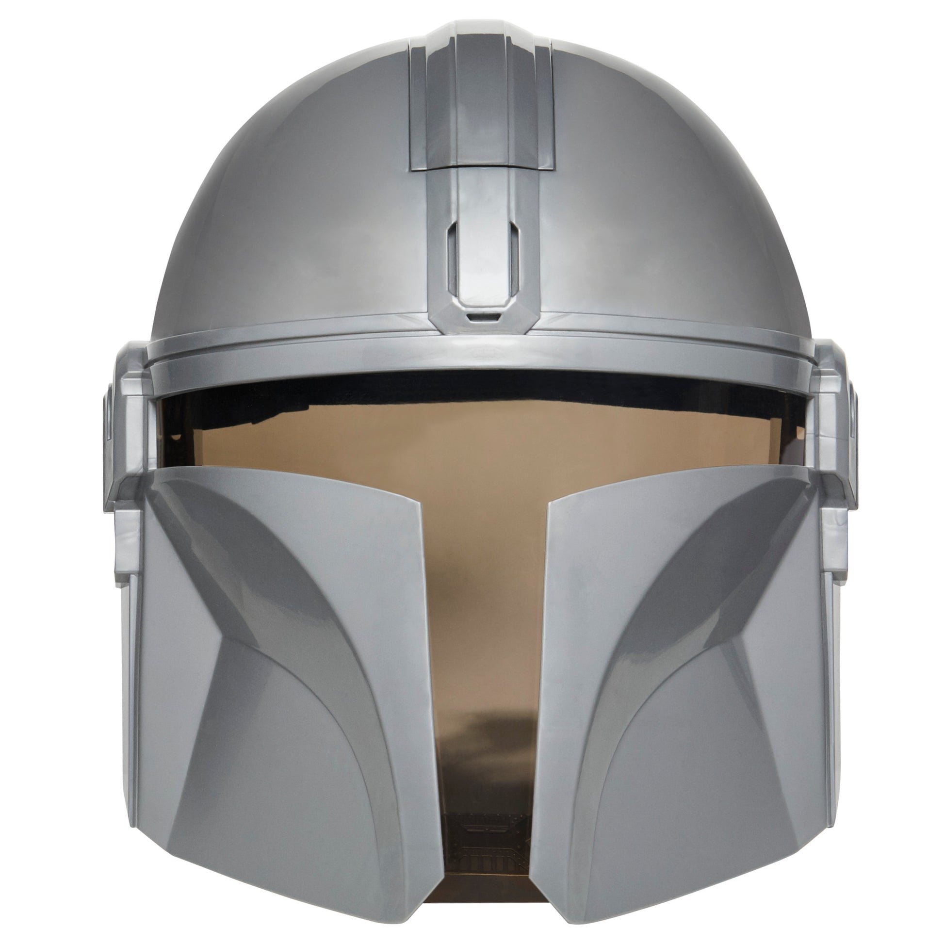 SW Mandalorian Feature Mask silver helmet with opening visor