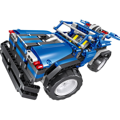 Mechanical Master R/C Block Cars - Dual-Mode Blue Jeep