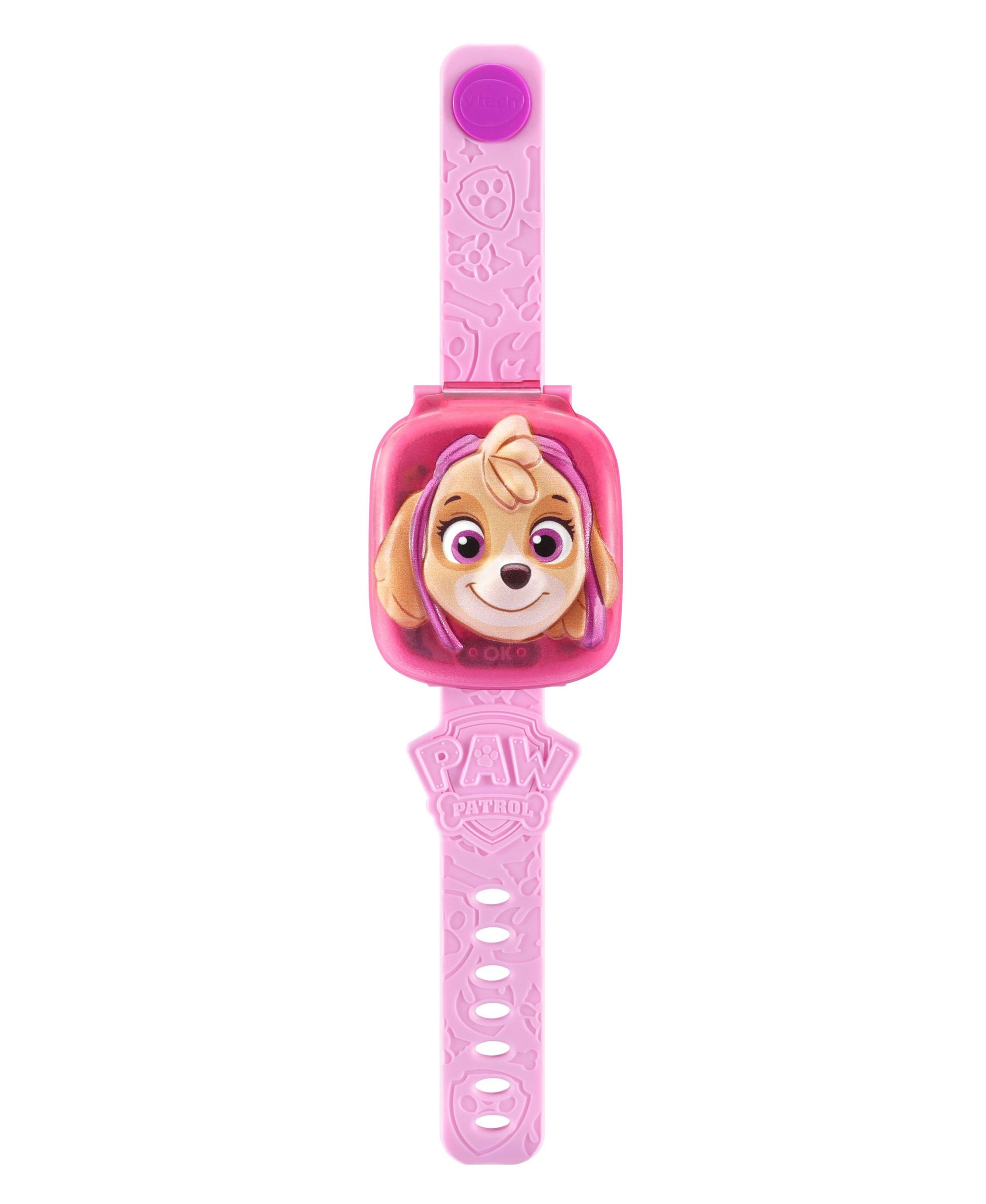 VTech PAW Patrol Learning Pup Watch in pink featuring Skye character face