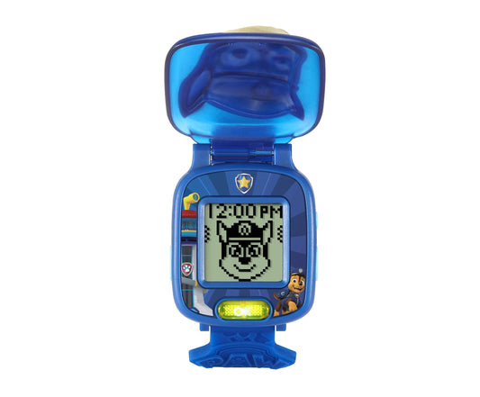 VTech PAW Patrol Learning Pup Watch - Chase blue interactive watch with digital screen displaying time and Chase char...
