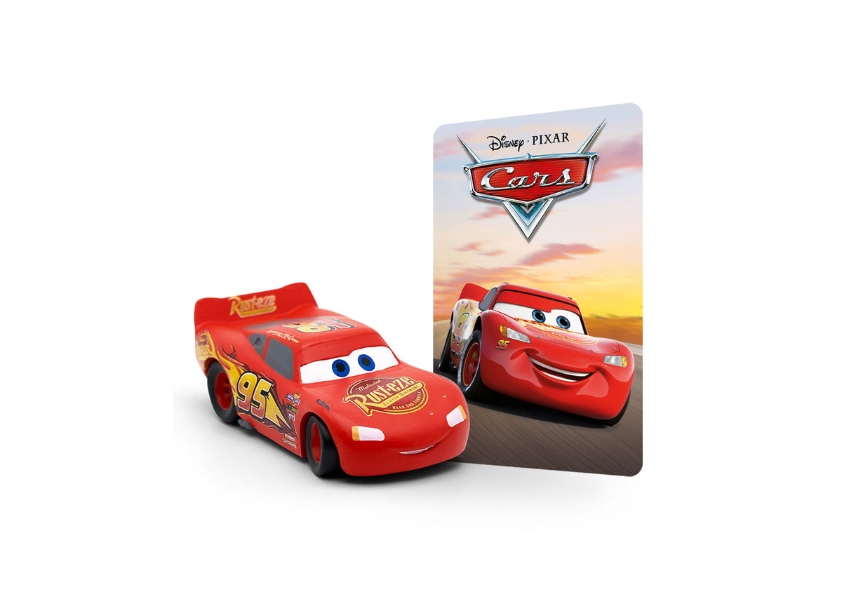 Tonies Disney Pixar Cars Audio Play Figurine showing red Lightning McQueen character with packaging