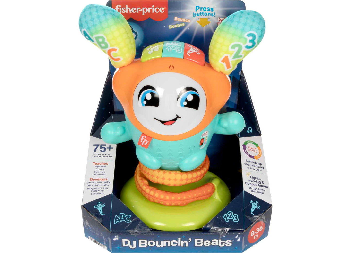 Fisher-Price DJ Bouncin' Beats Interactive Musical Learning Toy for Toddlers