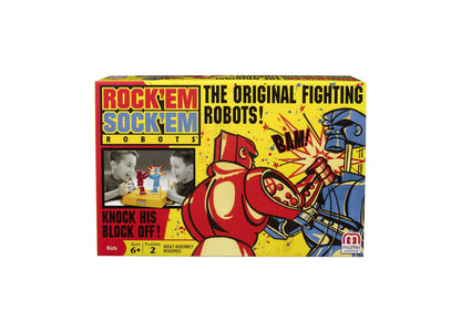 Rock 'Em Sock 'Em Robots Classic Boxing Match Game with red and blue fighting robots