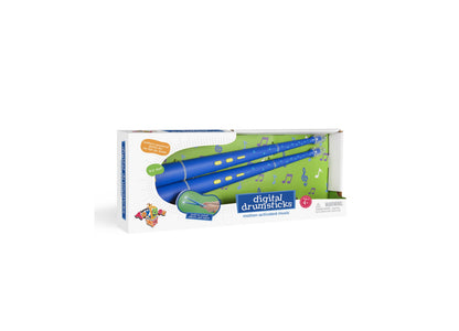 Geoffrey's Toy Box Blue Digital Drumsticks with Motion-Activated Music in packaging