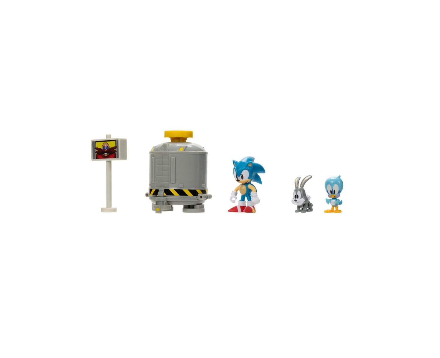 Sonic the Hedgehog 2.5 Level Clear Diorama Set with classic figures and gray checkpoint capsule
