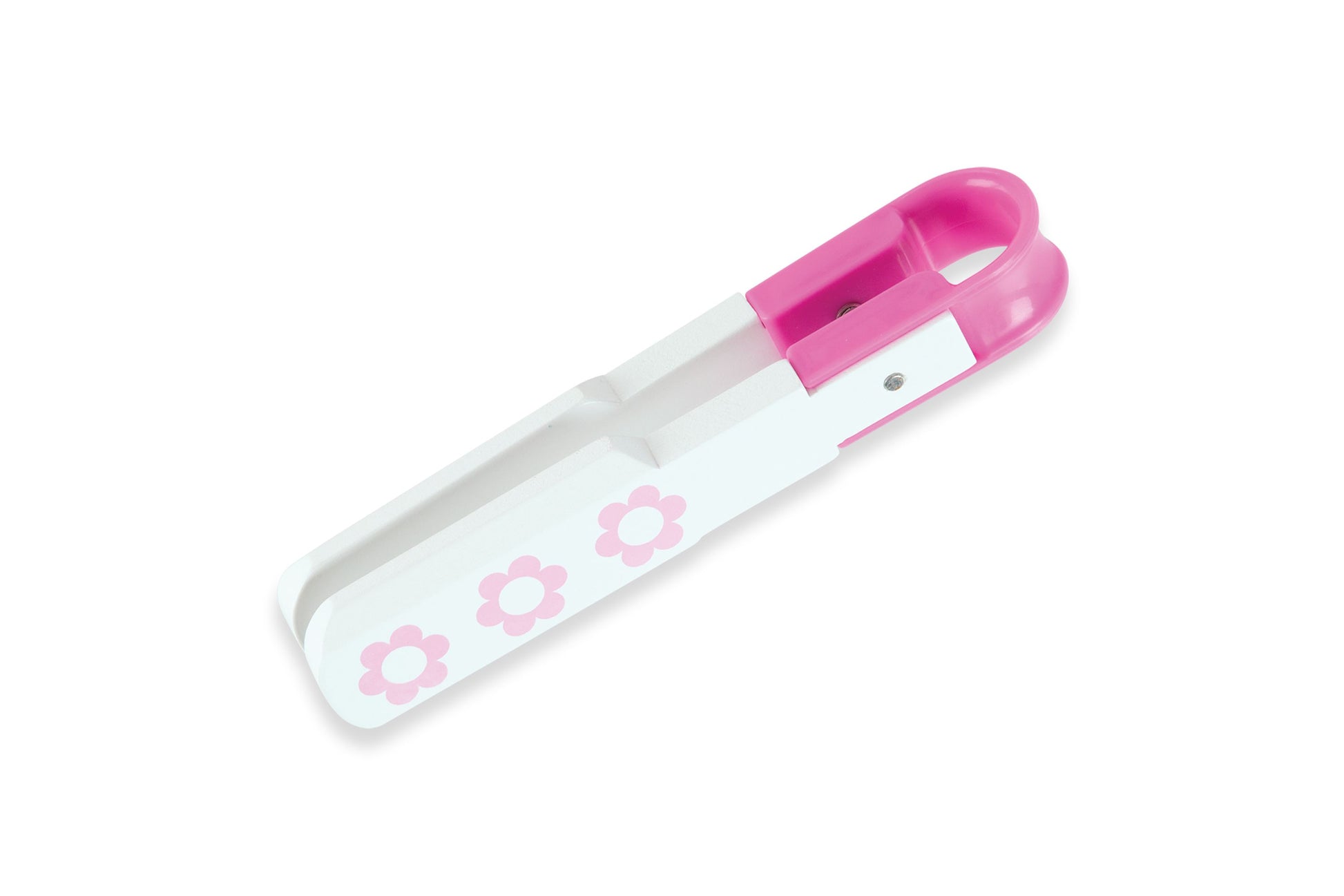 Melissa & Doug Beauty Salon Play Set pink and white hair styling toy with flower designs
