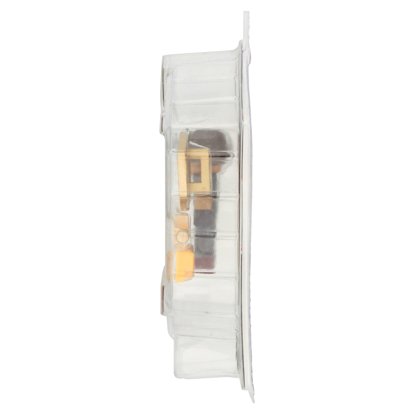 Tube Heroes Sky action figure with black and tan outfit in clear packaging, shown from side view