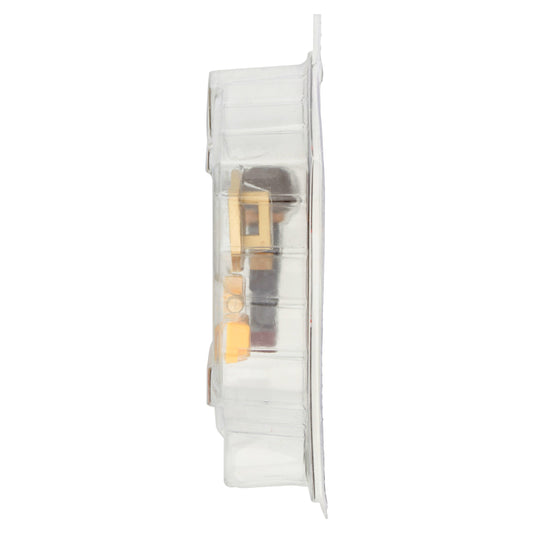 Tube Heroes Sky action figure with black and tan outfit in clear packaging, shown from side view
