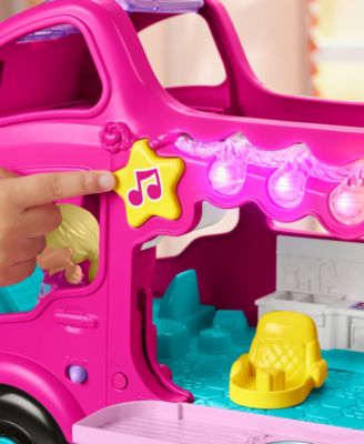 Fisher-Price Little People Barbie Little Dreamcamper RV Playset with Music Lights 2 Figures