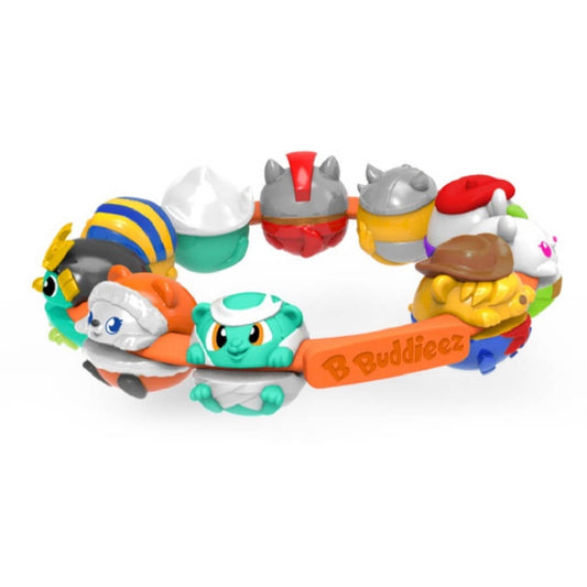 Bbuddieez Blister Pack with 5 Mystery Buddieez collectible figures arranged in a circle on plain background, featuring colorful character designs in various col