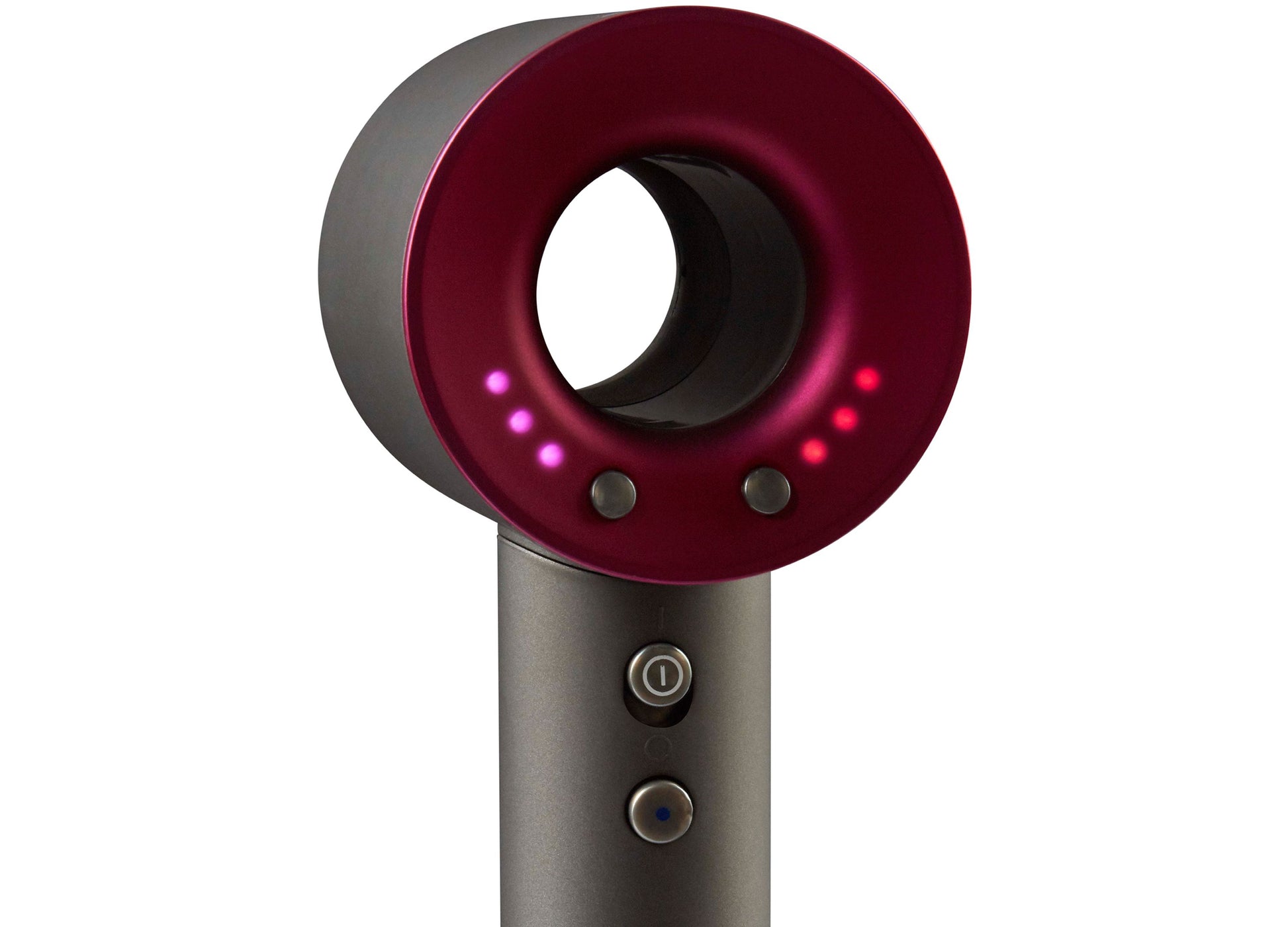 Toy Dyson Style Set with burgundy circular head and LED lights
