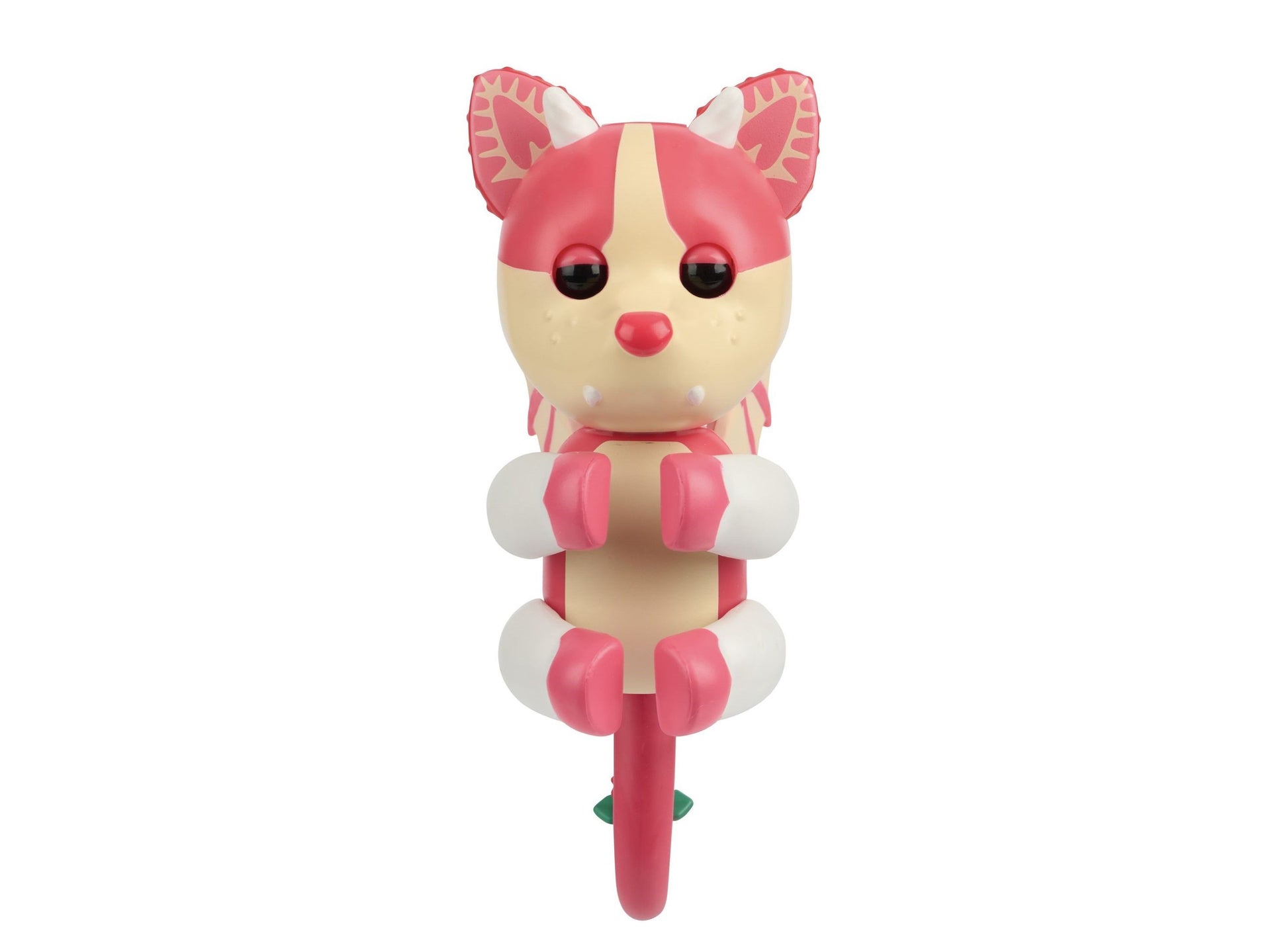 Pink and cream Strawberry Shortcake Bat Dragon interactive pet toy with poseable articulated body and tail on plain white background