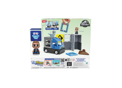Tile Town Jurassic World Dino Rescue Magnetic Playset, 22-Piece