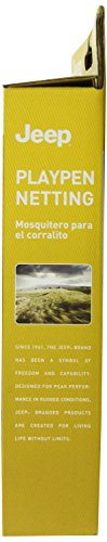 Jeep Universal Pack N Play Mosquito Net Tent packaging in yellow with white text and product image on front