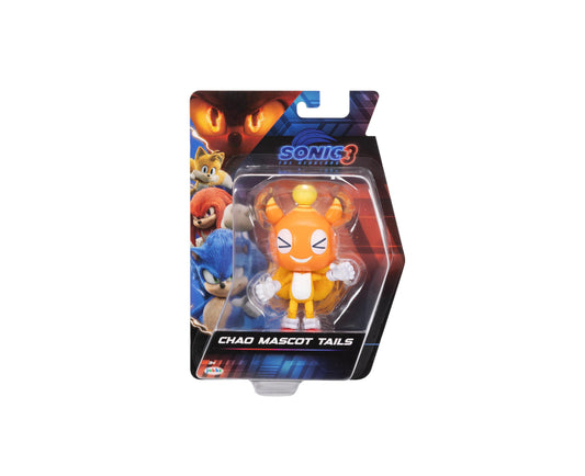 Sonic 3 The Hedgehog Chao Mascot Tails action figure in packaging, 5-inch movie edition