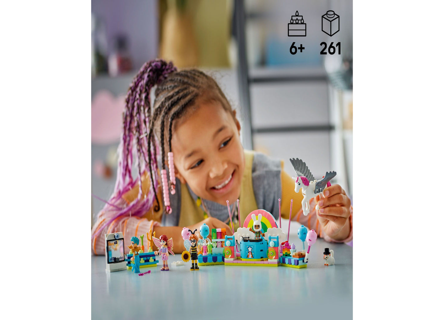 LEGO Friends 42661 Costume Party with Unicorn Fairy Set, 261 Pieces