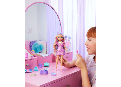 Barbie Dream Besties Malibu Doll with pink vanity playset and accessories