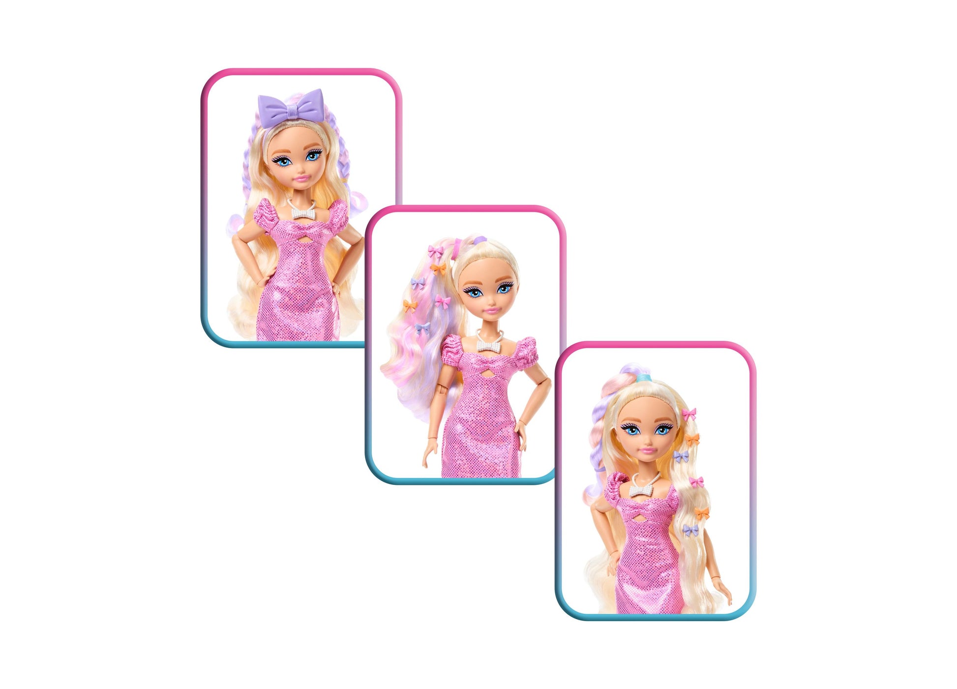 Barbie Dream Besties Get Ready with Barbie Malibu Doll in pink sequin dress with accessories