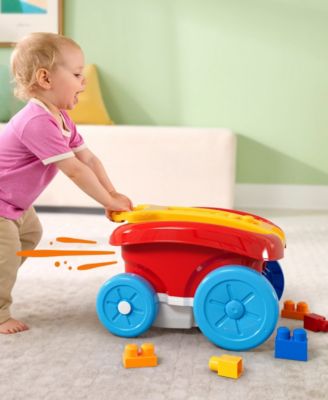 Mega Bloks First Builders 21-Piece Block Scooping Wagon - Red