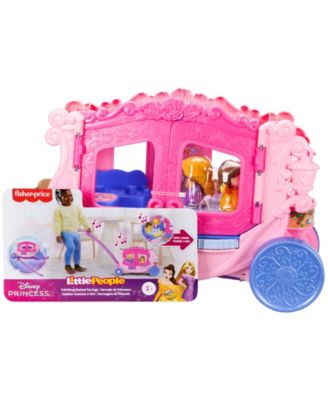 Fisher-Price Little People Disney Princess Musical Carriage with Belle and Rapunzel Figures